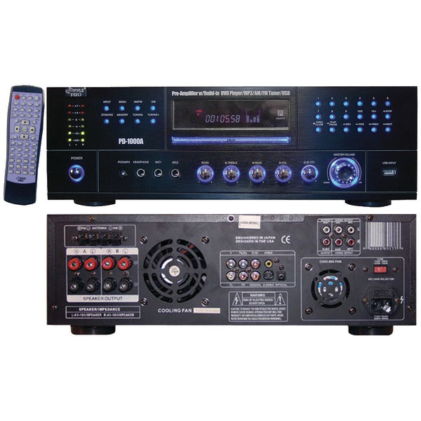 1,000-Watt AM/FM Receiver with Built-in DVD Player