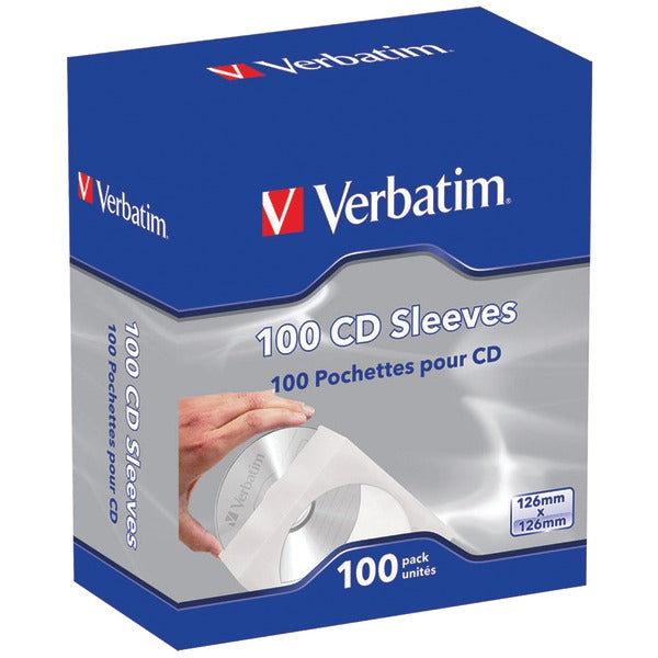 CD/DVD Paper Sleeves with Clear Window, 100 pk