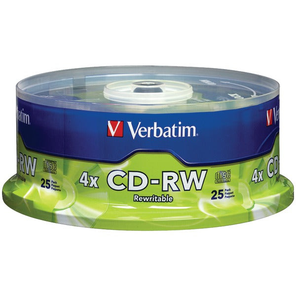 700MB CD-RWs with Branded Surface, 25-ct Spindle