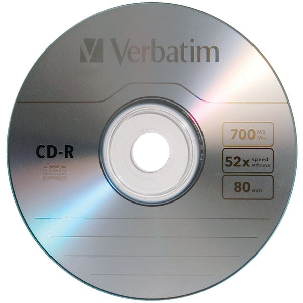 700MB 80-Minute CD-Rs with Branded Surface, 10 pk