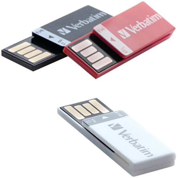 8GB Clip-it USB Drives, 3 pk