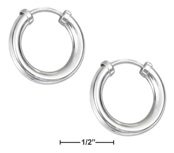 Sterling Silver 17mm Endless Wire Hoop Earrings