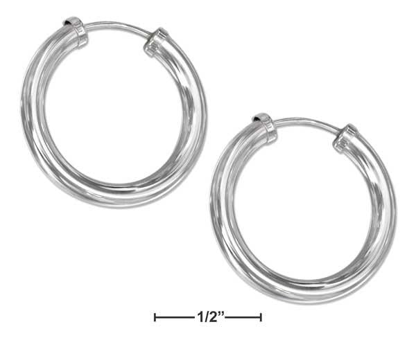 Sterling Silver 22mm Endless Wire Hoop Earrings