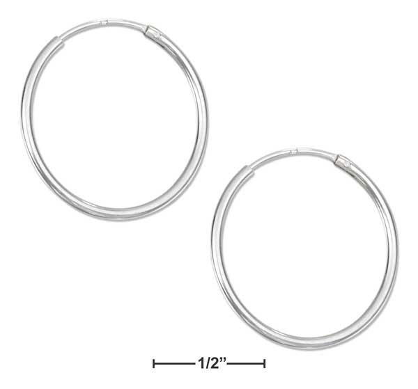 Sterling Silver 22mm Endless Wire Hoop Earrings