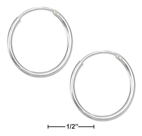 Sterling Silver 18mm Endless Tubular Hoop Earrings