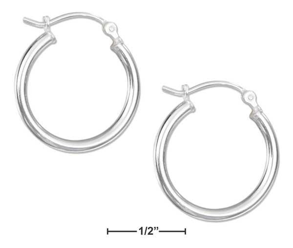 Sterling Silver 20mm Lightweight Hoop Earrings With French Locks