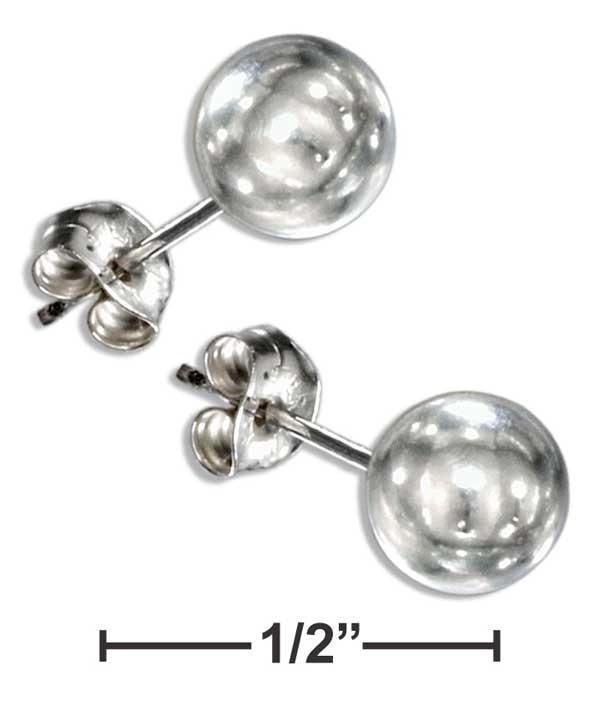 Sterling Silver 6mm Ball Earrings On Posts