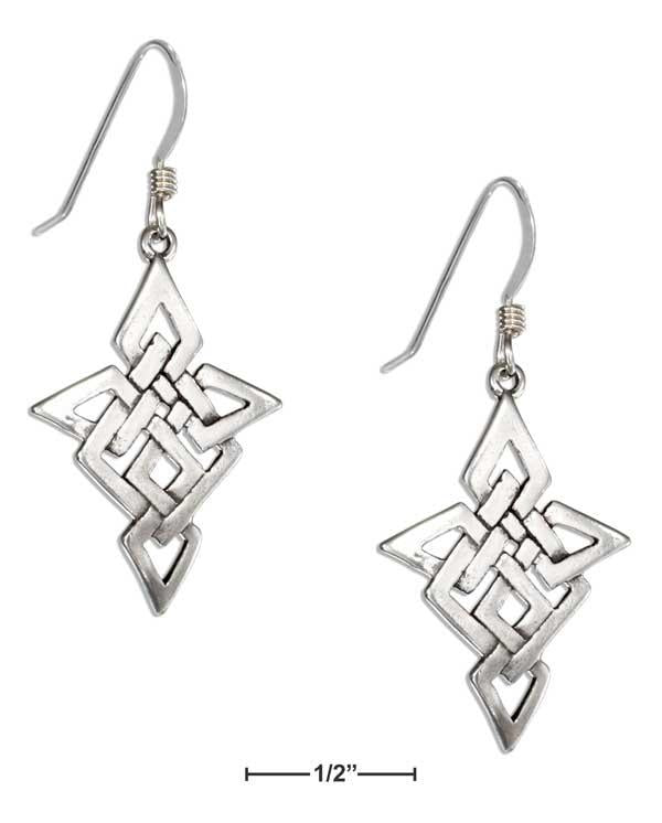 Sterling Silver Open Celtic Knot Earrings On French Wires