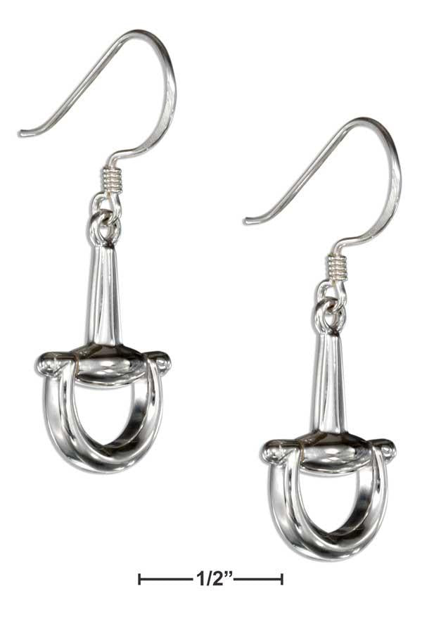 Sterling Silver Full Cheek Snaffle Bit Earrings