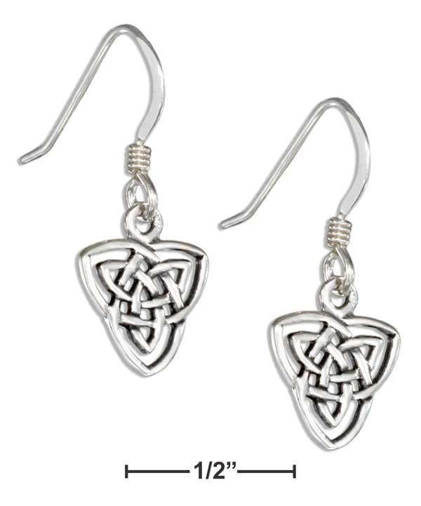 Sterling Silver Celtic Double Trinity Knot Earrings