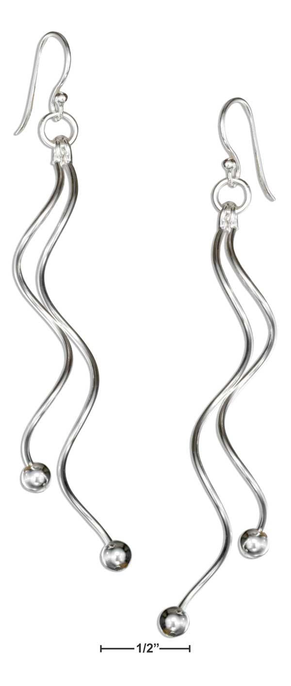 Sterling Silver Double Twisted Wire Drop Earrings