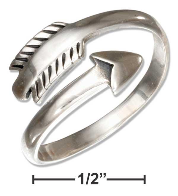 Sterling Silver Adjustable Arrow Bypass Ring