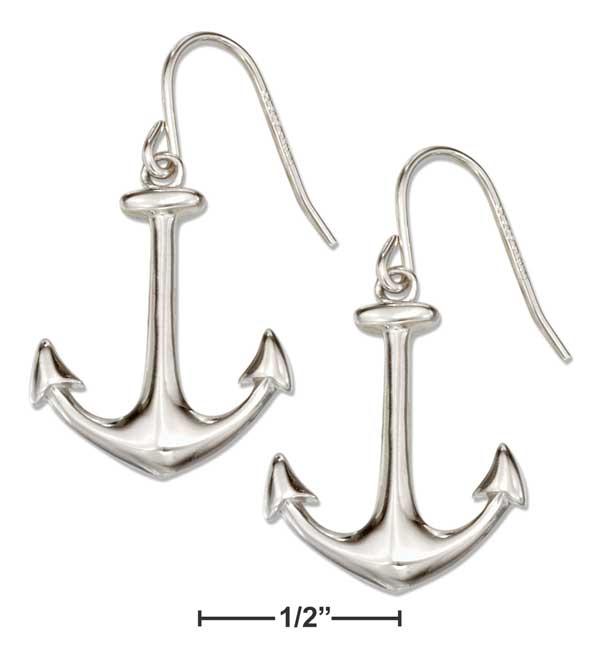 Sterling Silver Anchor Earrings