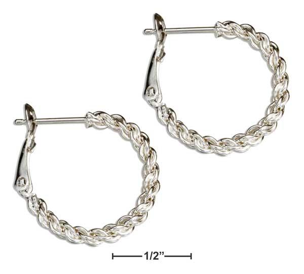 Sterling Silver 20mm Rope Hoop Earrings