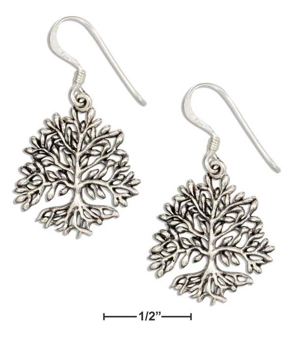 Sterling Silver Tree Of Life Earrings