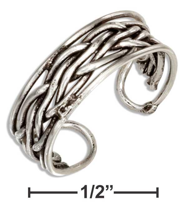 Sterling Silver Woven Toe Ring