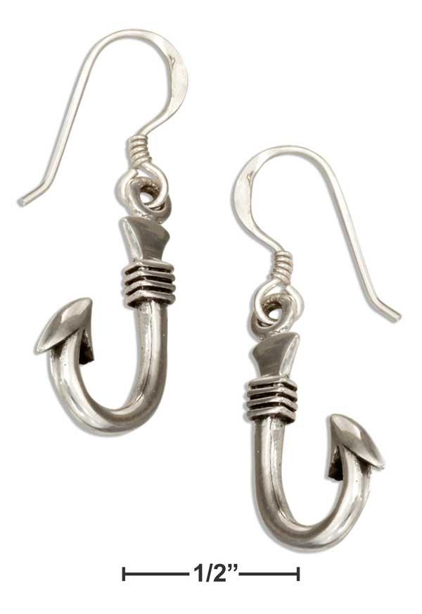 Sterling Silver Fish Hook Earrings