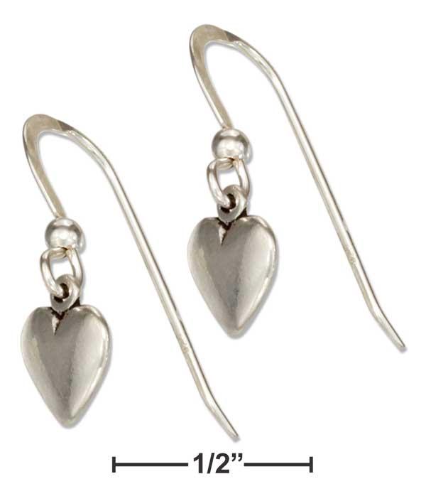 Sterling Silver Tiny Puffed Heart Earrings