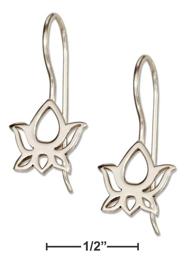 Sterling Silver Open Lotus Earrings