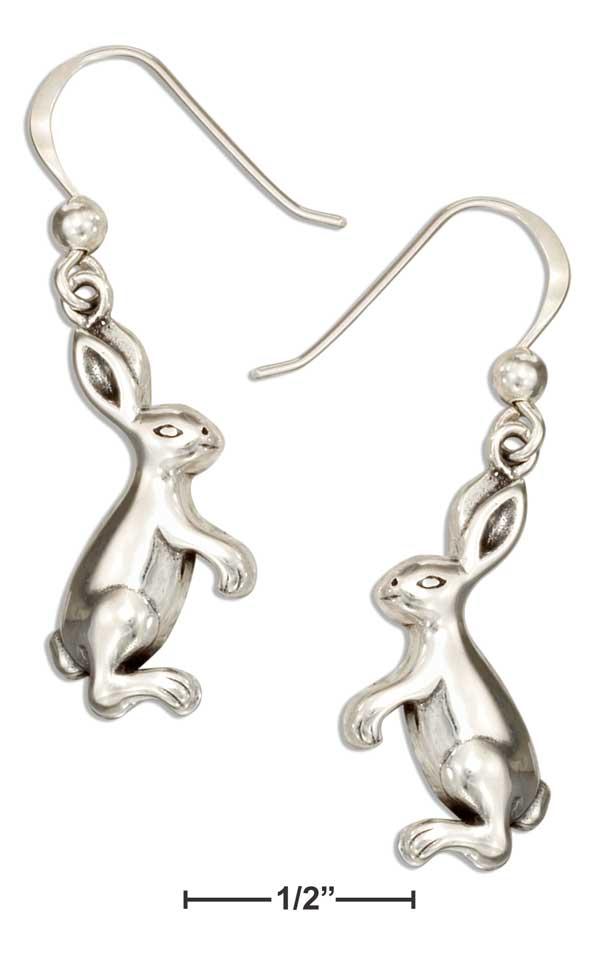 Sterling Silver Standing Bunny Rabbit Earrings