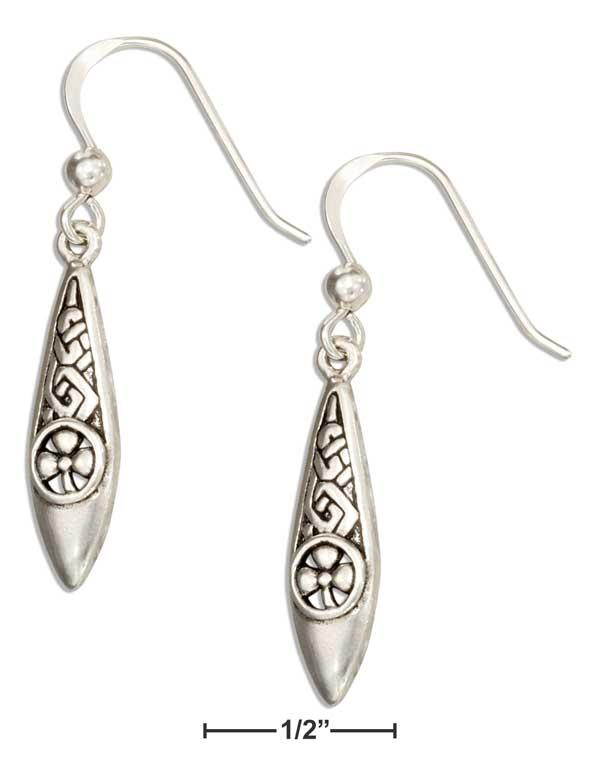 Sterling Silver Celtic Knot With Shamrock Earrings