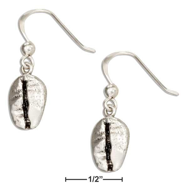 Sterling Silver 3d Coffee Bean Earrings