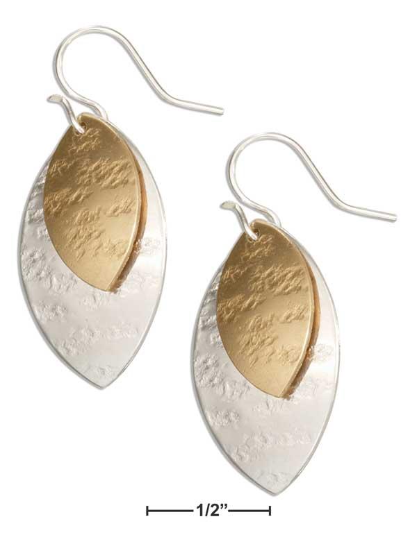 Sterling Silver And 12 Karat Gold Filled Double Leaf Shape Dangles