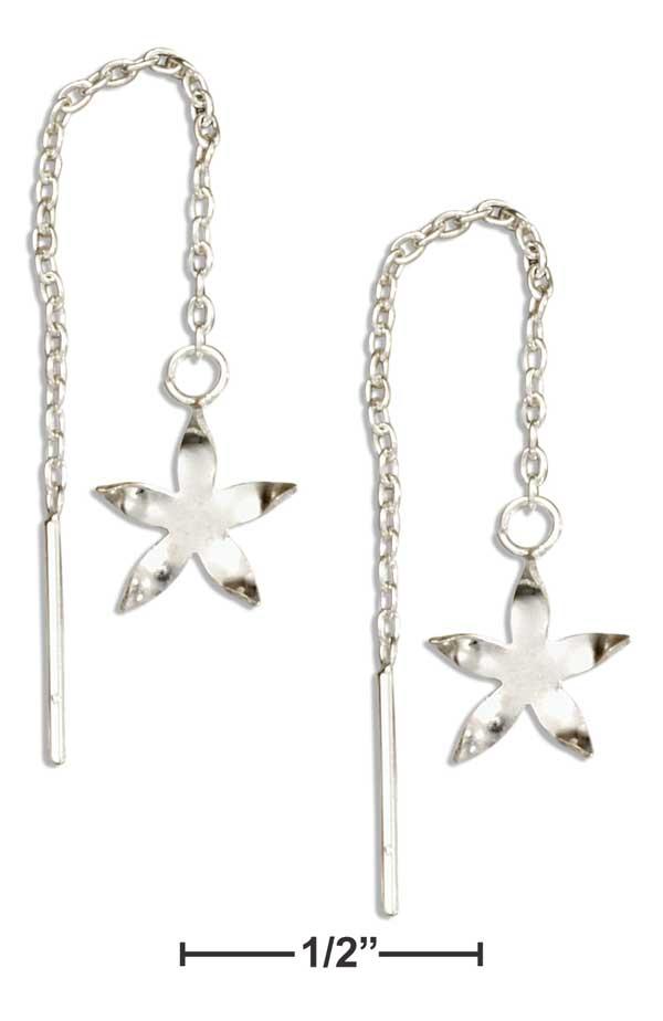 Sterling Silver Starfish Ear Thread Earrings