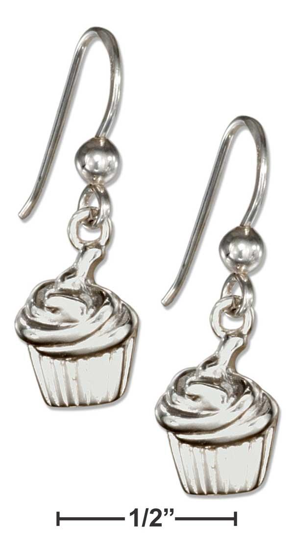 Sterling Silver Cupcake Earrings