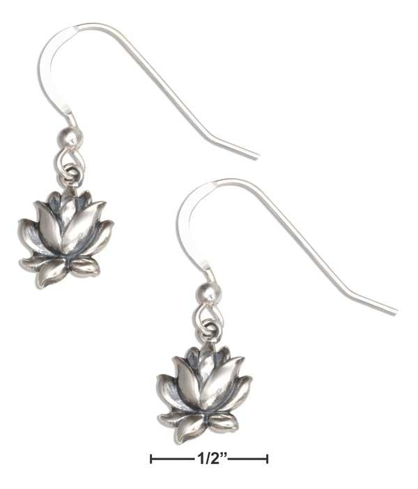 Sterling Silver Namaste Small Lotus Blossom Earrings