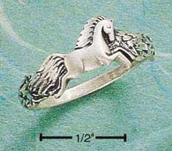 Sterling Silver Small Horse Ring