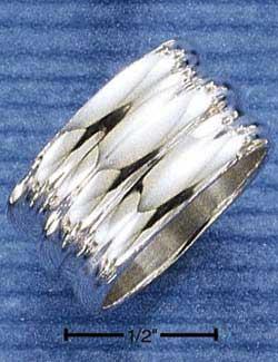 Sterling Silver High Polish One Piece Stack Ring