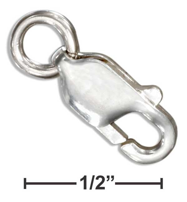 Sterling Silver Lobster Claw 5 X 13mm With 6mm Jump Ring