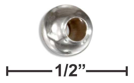 Sterling Silver 5mm High Polish Spacer Bead With 2mm Hole