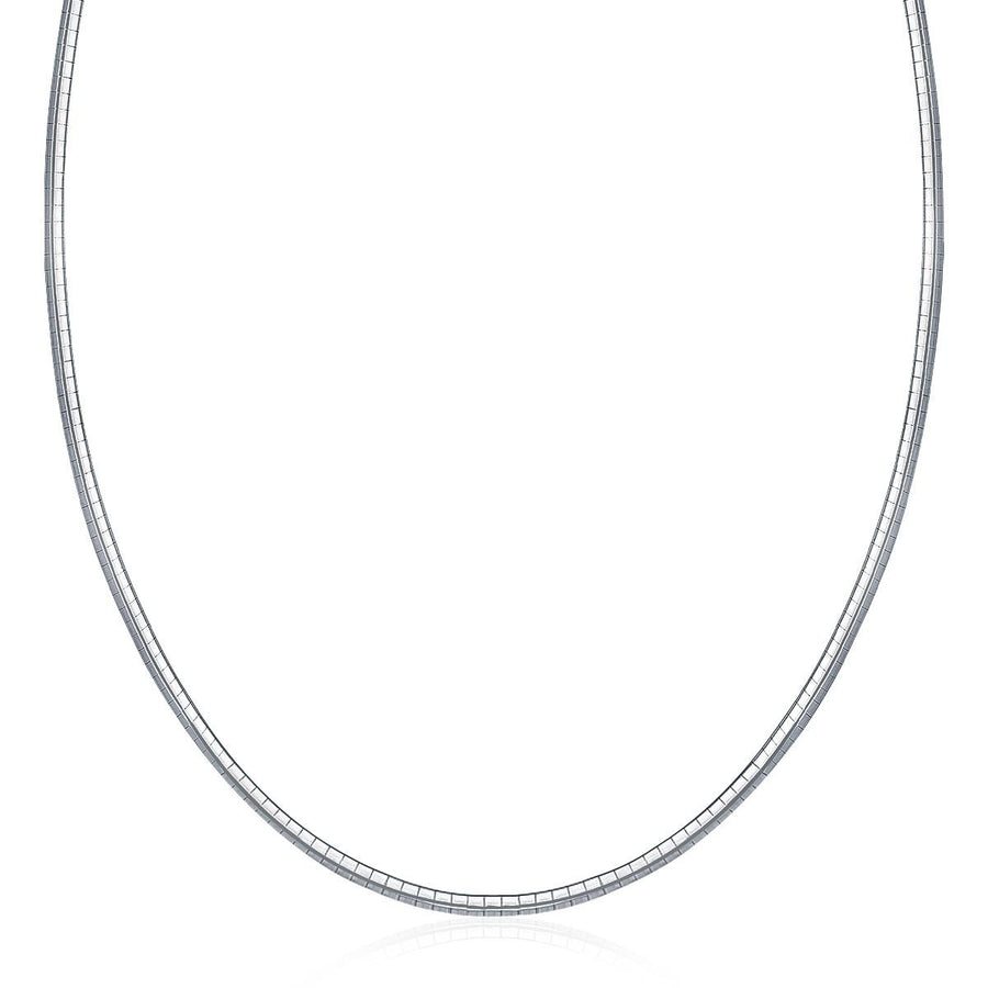 Sterling Silver Classic Omega Chain Necklace (3.0mm)