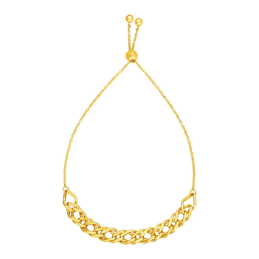 Adjustable Chain Bracelet in 14k Yellow Gold