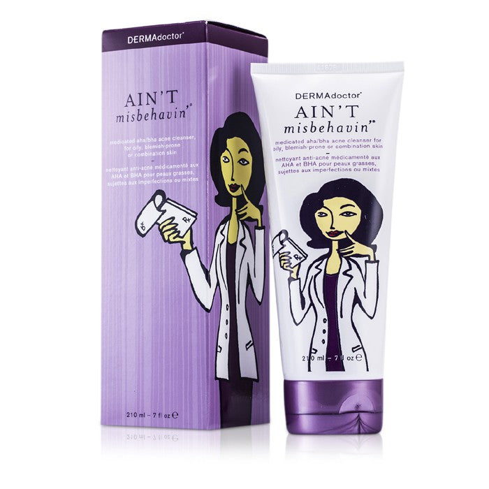 Ain't Misbehavin' Medicated Aha/bha Acne Cleanser (for Oily, Blemish-prone Or Combination Skin) - 210ml/7oz