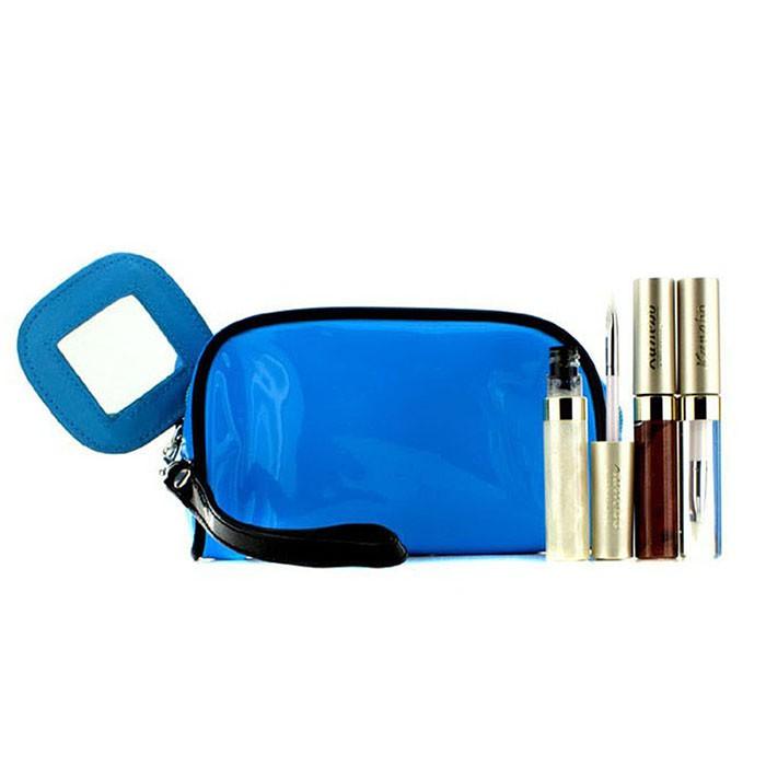 Lip Gloss Set With Blue Cosmetic Bag (3xmode Gloss, 1xcosmetic Bag) - 3pcs+1bag