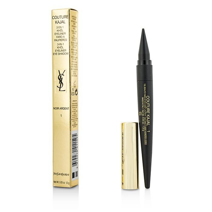 Couture Kajal 3 In 1 Eye Pencil (khol/eyeliner/eye Shadow) - #1 Noir Ardent - 1.5g/0.05oz