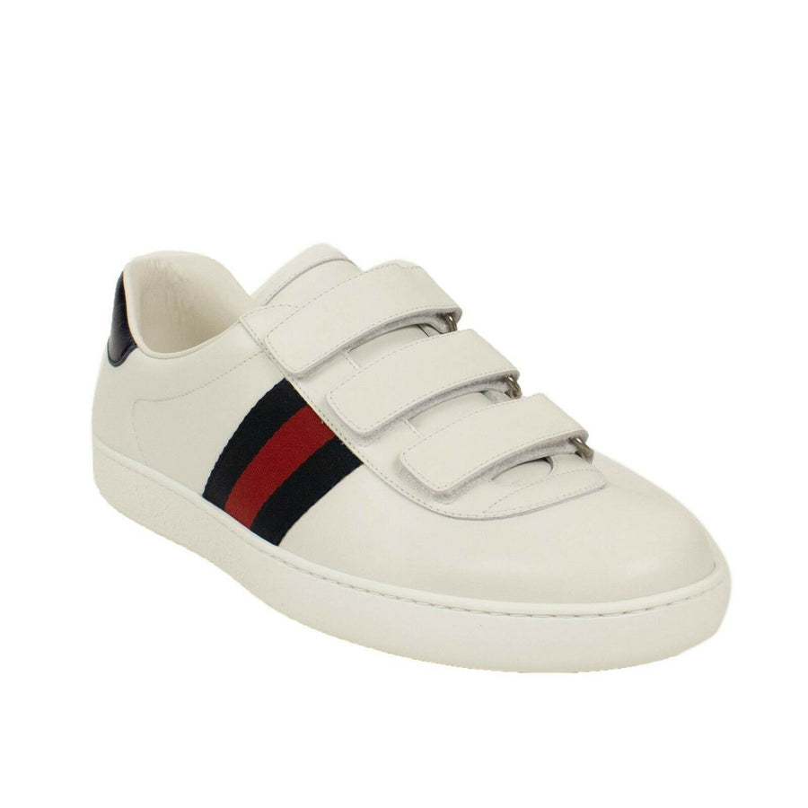 Men's Ace Velcro Leather Sneakers - White