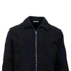 Wool Camo Zip Up Jacket - Navy Blue