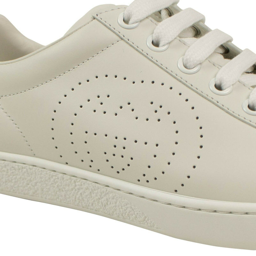 Ace With Interlocking G Sneakers - White