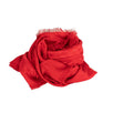 D-Check Silk-Wool Scarf - Red