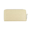 Leather Star Embossed Wallet - Cream