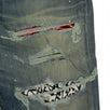 Denim Skinny Distressed Painted Jeans - Blue