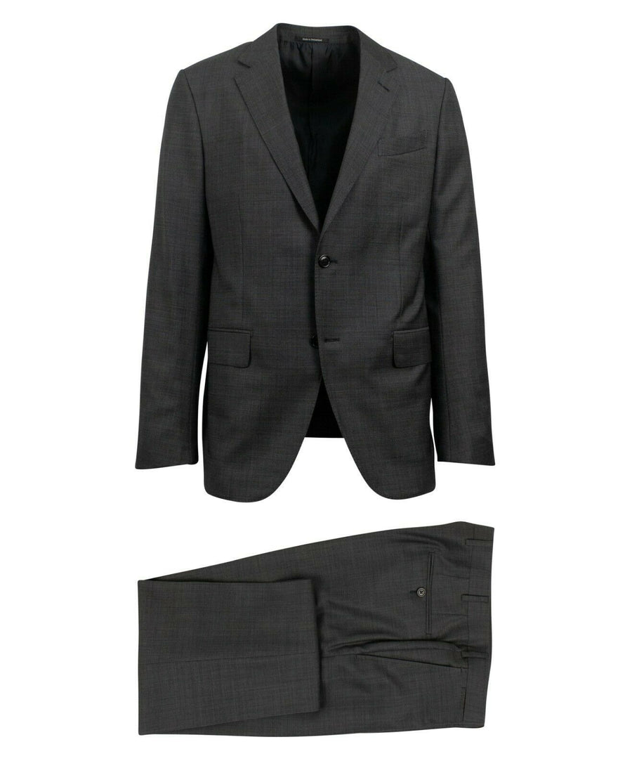 Wool Two Button Suit - Gray