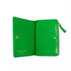 Leather Number Embossed Organizer Wallet - Green