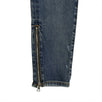 Denim Skinny MX1 Leather Patch Jeans - Blue