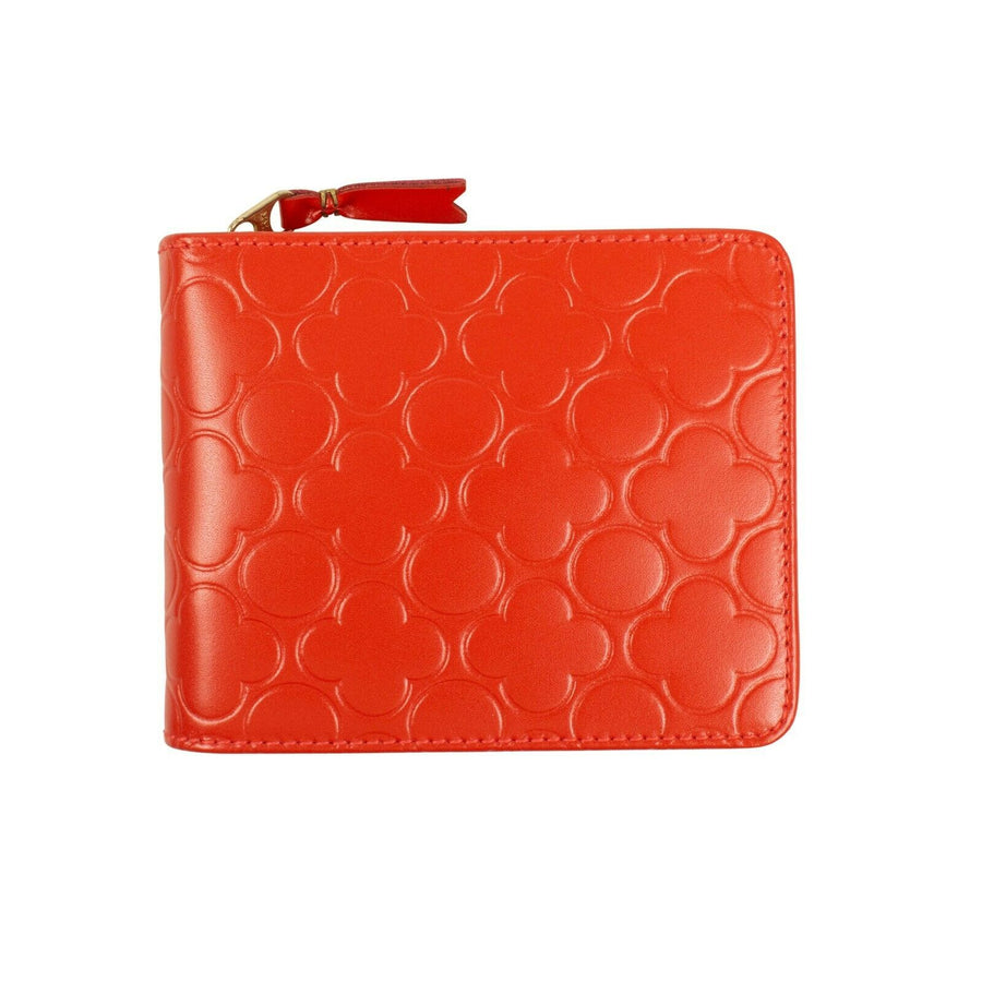 Clover Cardholder Zip Around Wallet - Red Orange