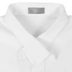 Crossover Collar Cotton Dress Shirt - White